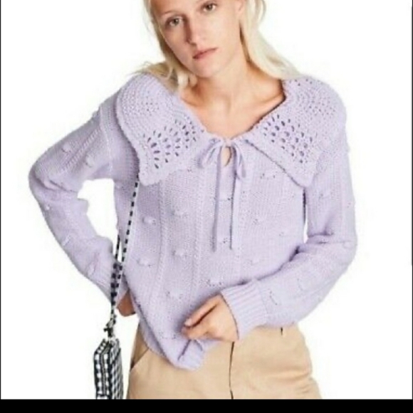 Sandy Liang x Target Lavender Collared Pullover Sweater - - Picture 2 of 4